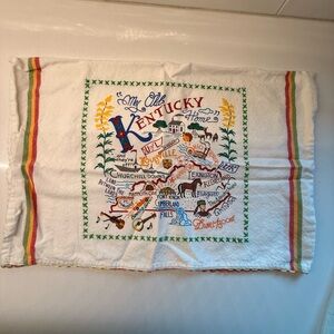 Vintage Kentucky Souvenir Tea Towel/ with Pouch